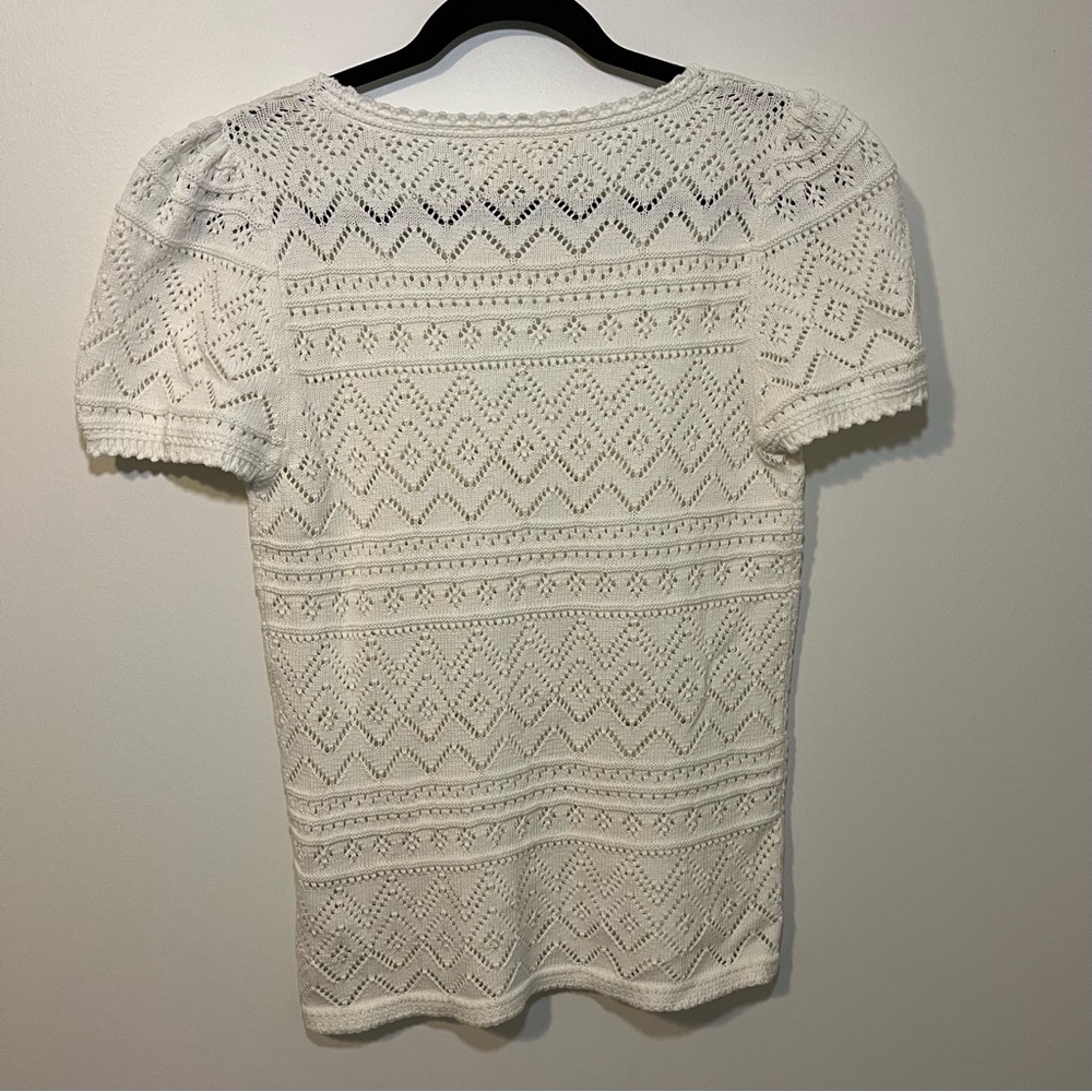 Fat Face Fatface Chiara White Patterned Knitted Womens Cotton Top‎ - Picture 7 of 7